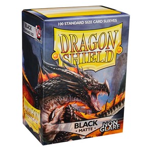 100 Dragon Shield Sleeves - Matte Black (Non-Glare) (Version 1)