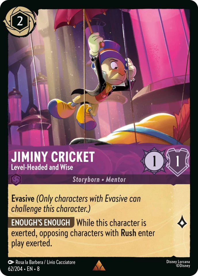 8JAF-62 Jiminy Cricket - Level-Headed and Wise R