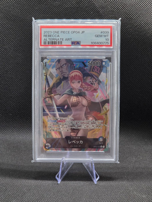 PSA 10 Rebecca OP04-039 Kingdoms of Intrigue Japanese
