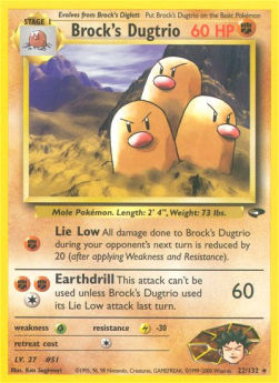 Brock's Dugtrio - Gym Challenge (Rare) [GC-22]