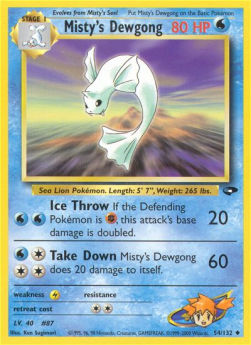 Misty's Dewgong - Gym Challenge (Uncommon) [GC-54]
