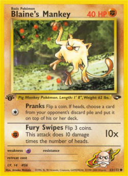 Blaine's Mankey - Gym Challenge (Common) [GC-63]