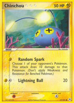 Chinchou (Random Spark) - EX Hidden Legends (Common) [HL-57]