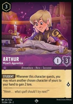Arthur - Wizard's Apprentice (V.1) - Rise of the Floodborn (Super Rare) [2ROF-35]