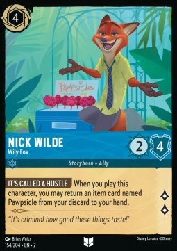 Nick Wilde - Wily Fox - Rise of the Floodborn (Uncommon) [2ROF-154]