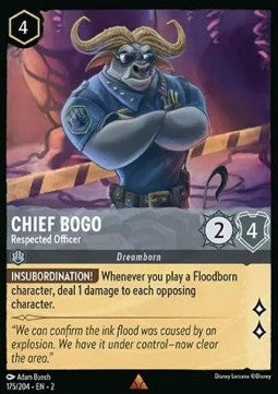 Chief Bogo - Respected Officer - Rise of the Floodborn (Rare) [2ROF-175]