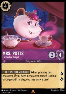Mrs. Potts - Enchanted Teapot - Ursula's Return (Rare) [4URS-52]