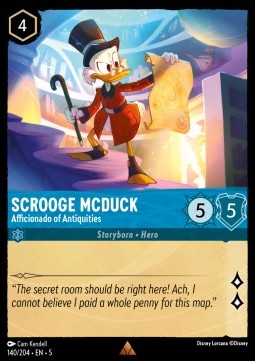 Scrooge McDuck - Afficionado of Antiquities - Shimmering Skies (Rare) [5SSK-140]
