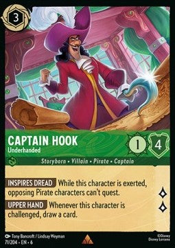 Captain Hook - Underhanded - Azurite Sea (Rare) [6AZS-71]