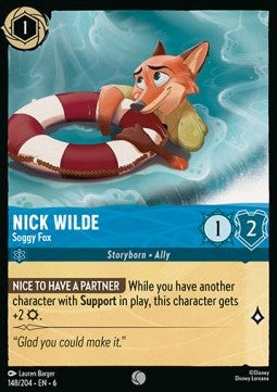 Nick Wilde - Soggy Fox - Azurite Sea (Common) [6AZS-148]