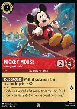 Mickey Mouse - Courageous Sailor - Azurite Sea (Common) [6AZS-115]