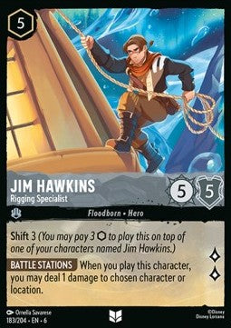 Jim Hawkins - Rigging Specialist - Azurite Sea (Uncommon) [6AZS-183]