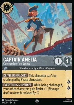Captain Amelia - Commander of the Legacy (V.1) - Azurite Sea (Super Rare) [6AZS-192]