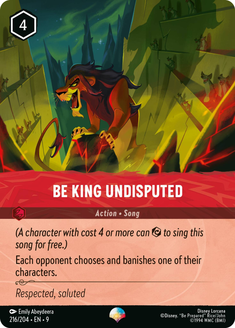9FAB-216 Be King Undisputed(V.2) Epic Inglese Near Mint