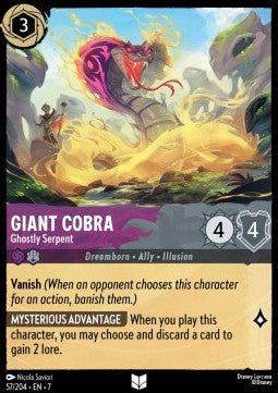 Giant Cobra - Ghostly Serpent - Archazia's Island (Uncommon) [7ARI-57]