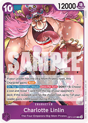 Charlotte Linlin (OP11-073) (V.1) - A Fist of Divine Speed (Rare) [OP11-073]