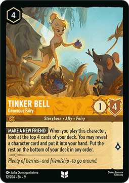 Tinker Bell - Generous Fairy - Fabled (Uncommon) [9FAB-12]