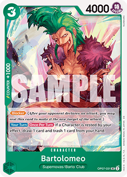 Bartolomeo (OP07-031) (V.1) - The Best Vol.2 (Uncommon) [PRB02-OP07-031]