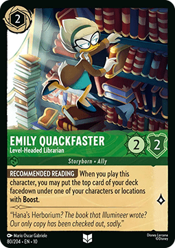 Emily Quackfaster - Level-Headed Librarian - Whispers in the Well (Uncommon) [10WHI-080]