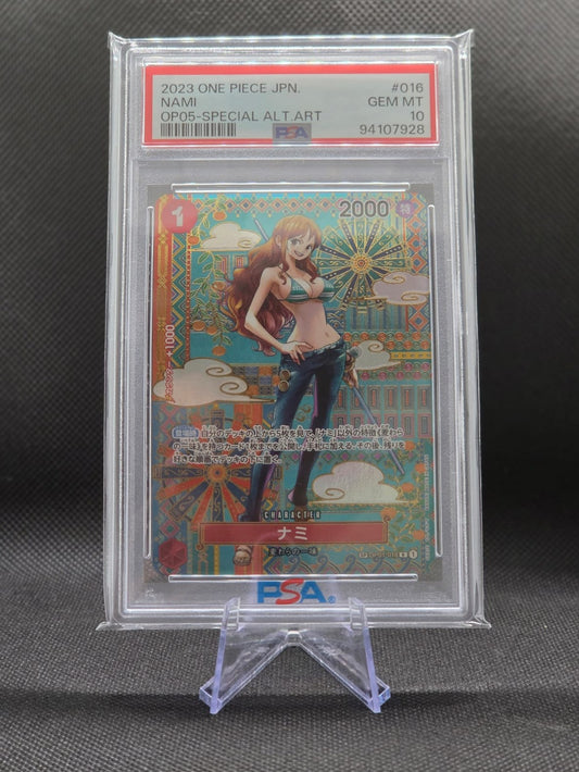 PSA 10 Nami OP01-016 OP05 Mosaic Awakening of the New Era Japanese