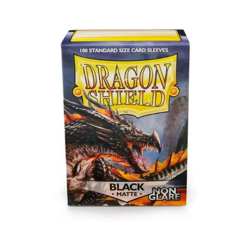 Dragon Shield Black Matte Non Glare 100 Standard Size Slevees
